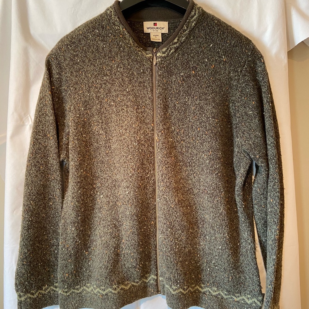 Woolrich zip up cardigan